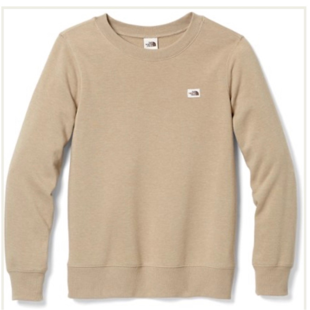The North Face Women’s Heritage Patch Sweatshirt in Flax Heather - XS